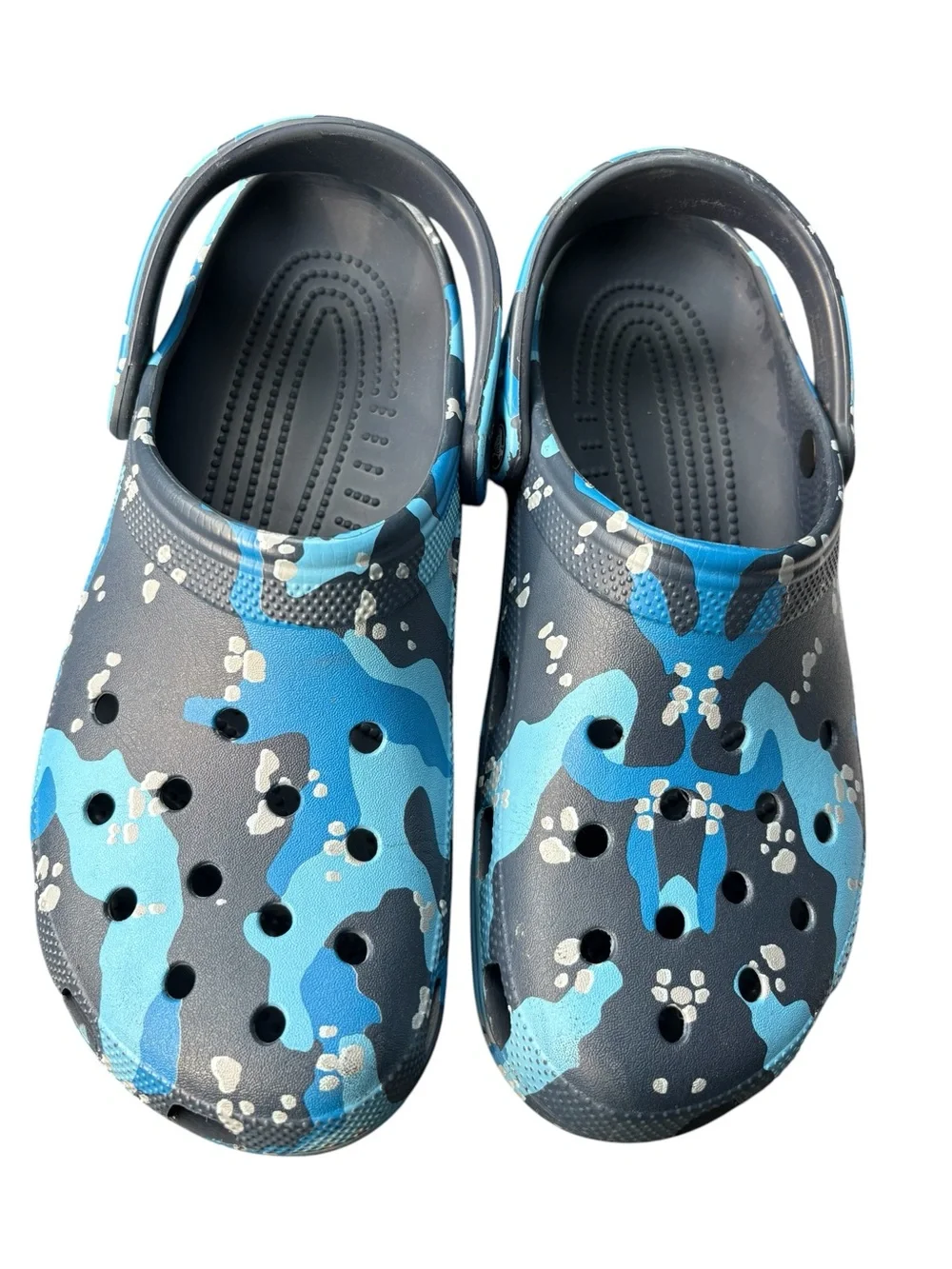Crocs Classic Clogs Blue Camo Print Men’s 11